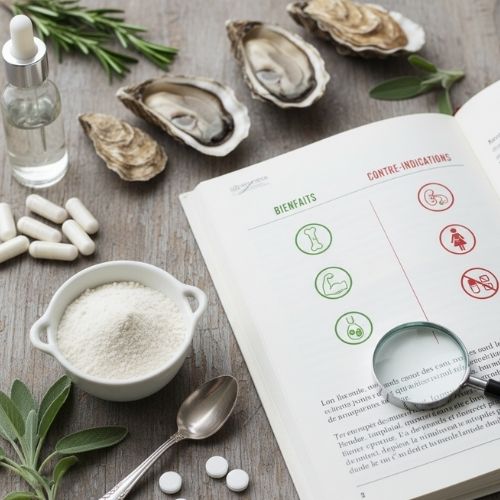 BIENFAITS ET CONTRE INDICATION POUDRE DE COQUILLE HUITRE