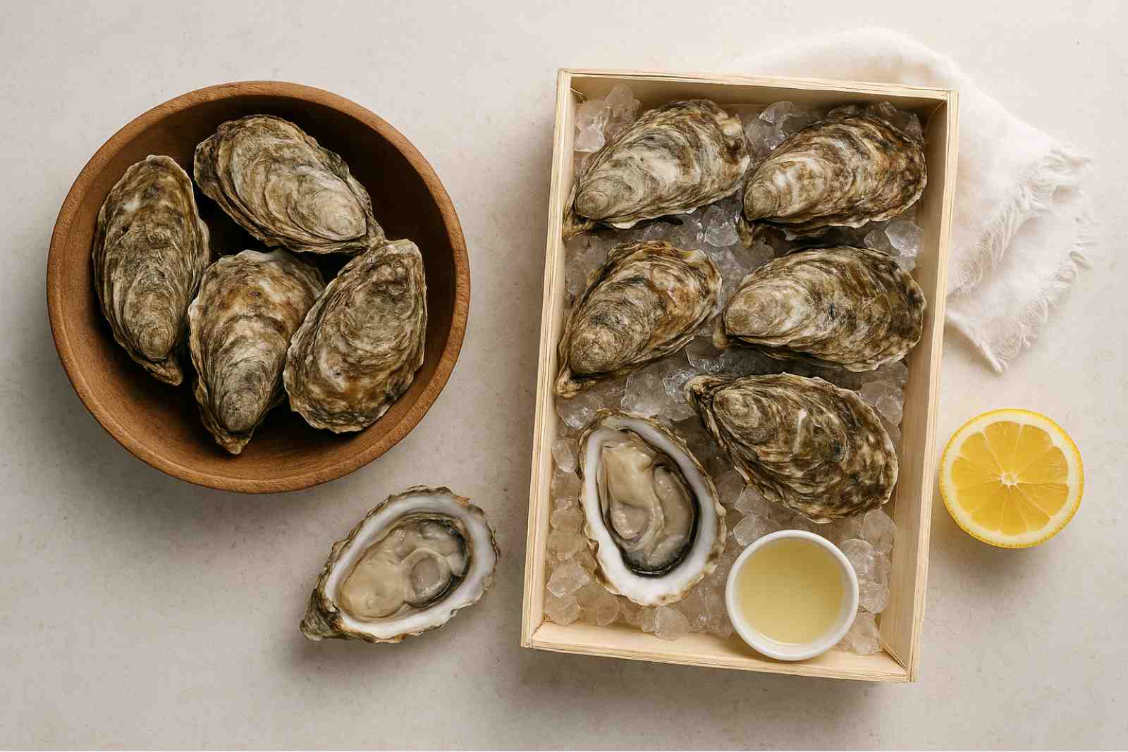 Differentes façons de conserver des huitres au frigo