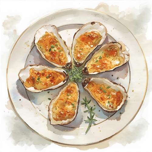 plat d'huitres farcies