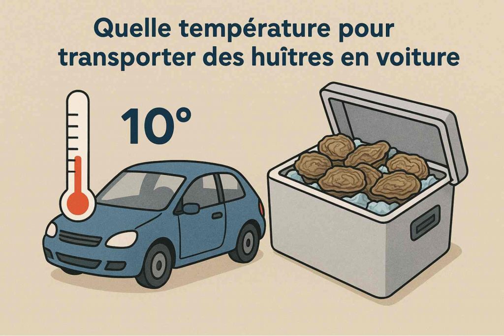 temperature conservation huitre en voiture