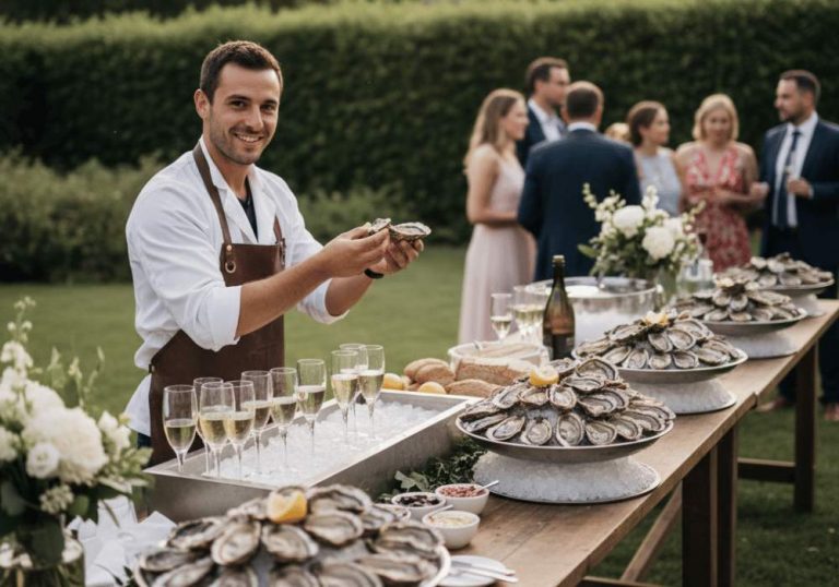 Bar à huitres à un mariage