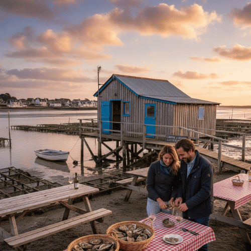 cabane ostréicole pour déguster des huitres