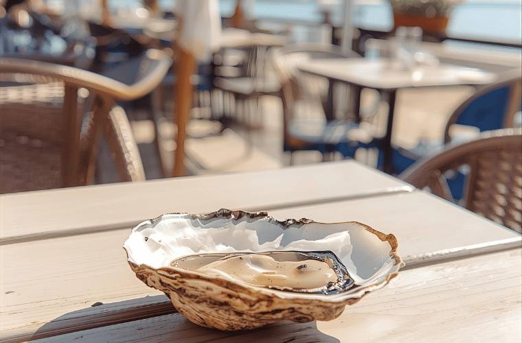Huitre sur table restaurant ile de ré-compressed
