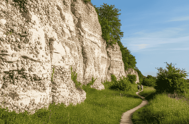Falaise huîtres fossiles Sainte-Croix-du-Mont