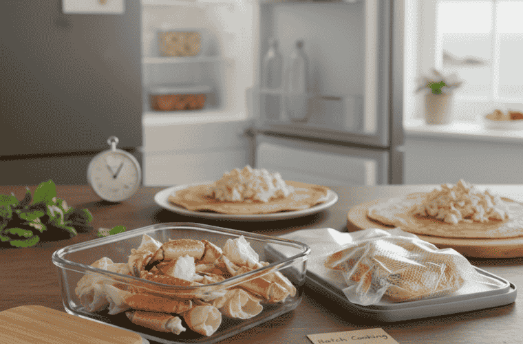 Préparation de crabe à congeler