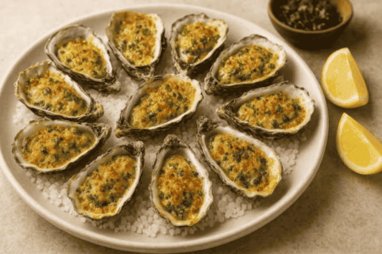 préparation plat huîtres au four