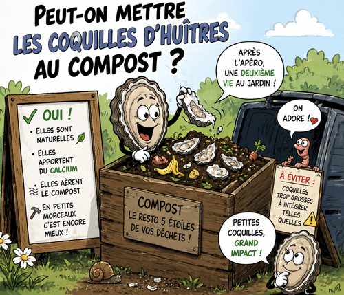Huitres au compost