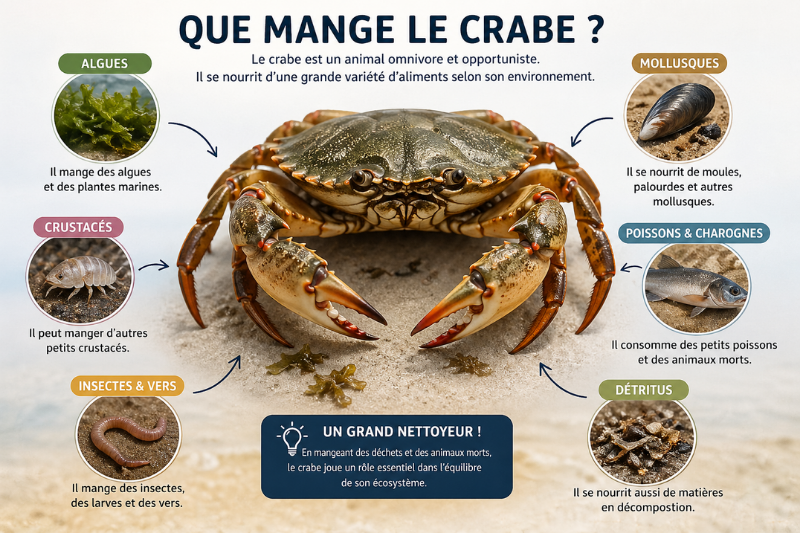 Que mange le crabe