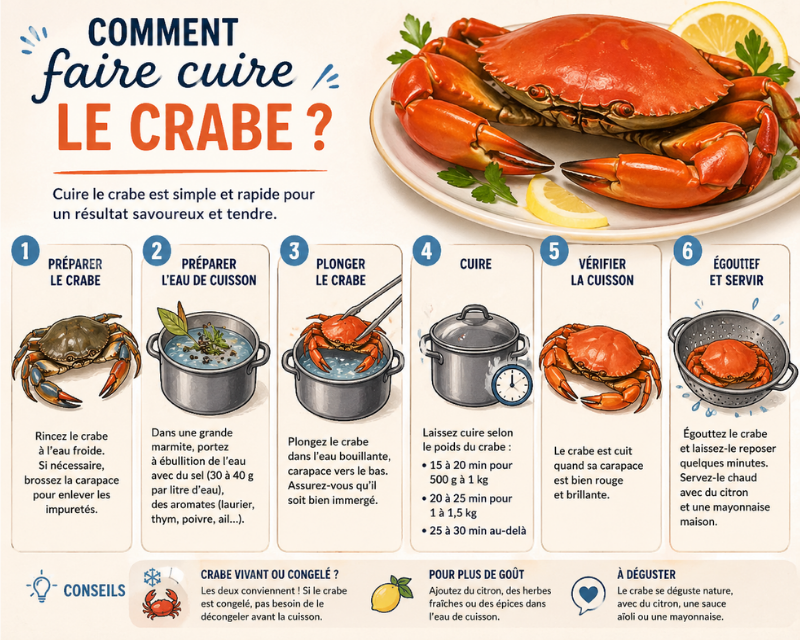 comment faire cuire le crabe