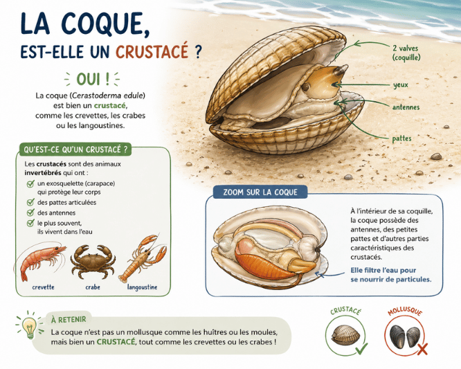 la coque est elle un crustacé