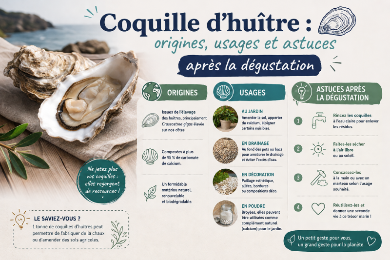 que faire des coquille d'huitre
