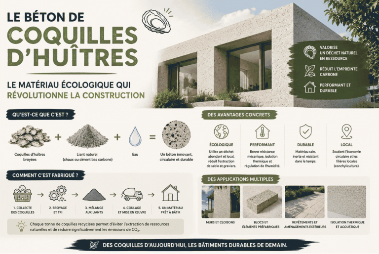 Béton de coquille d'huitres