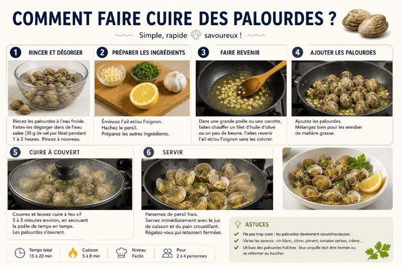 Comment faire cuire les palourdes