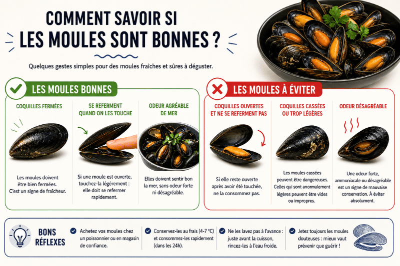 Comment savoir si les moules son bonnes