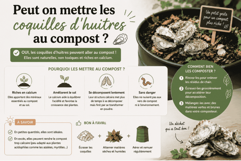 Coquille huitre et compost