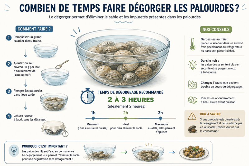Dégorger les palourdes