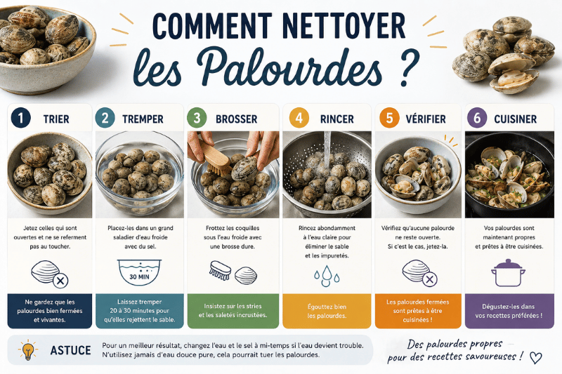 Nettoyer des palourdes