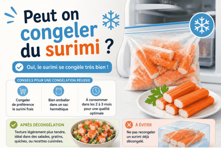 Peut on congeler du surimi