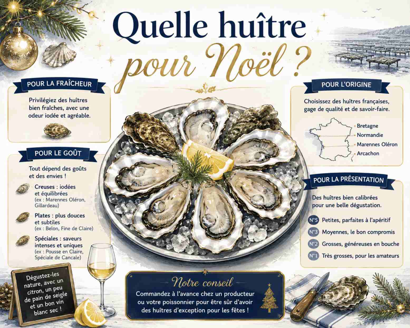 Quelle huitre choisir pour Noel