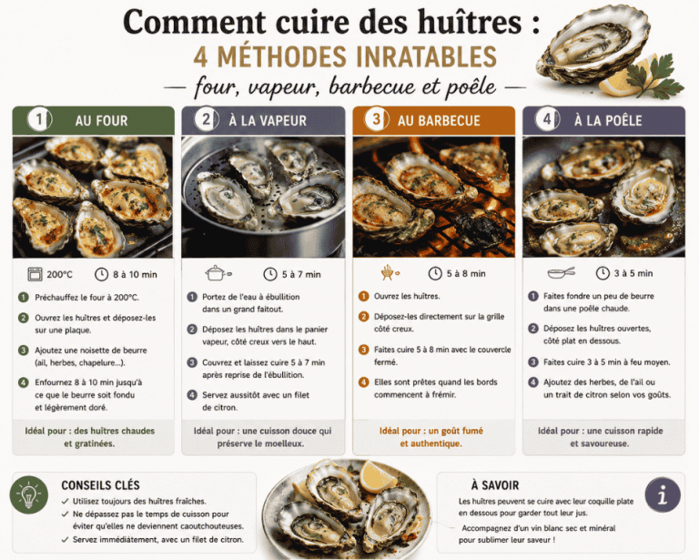 Recettes d'huitres cuites