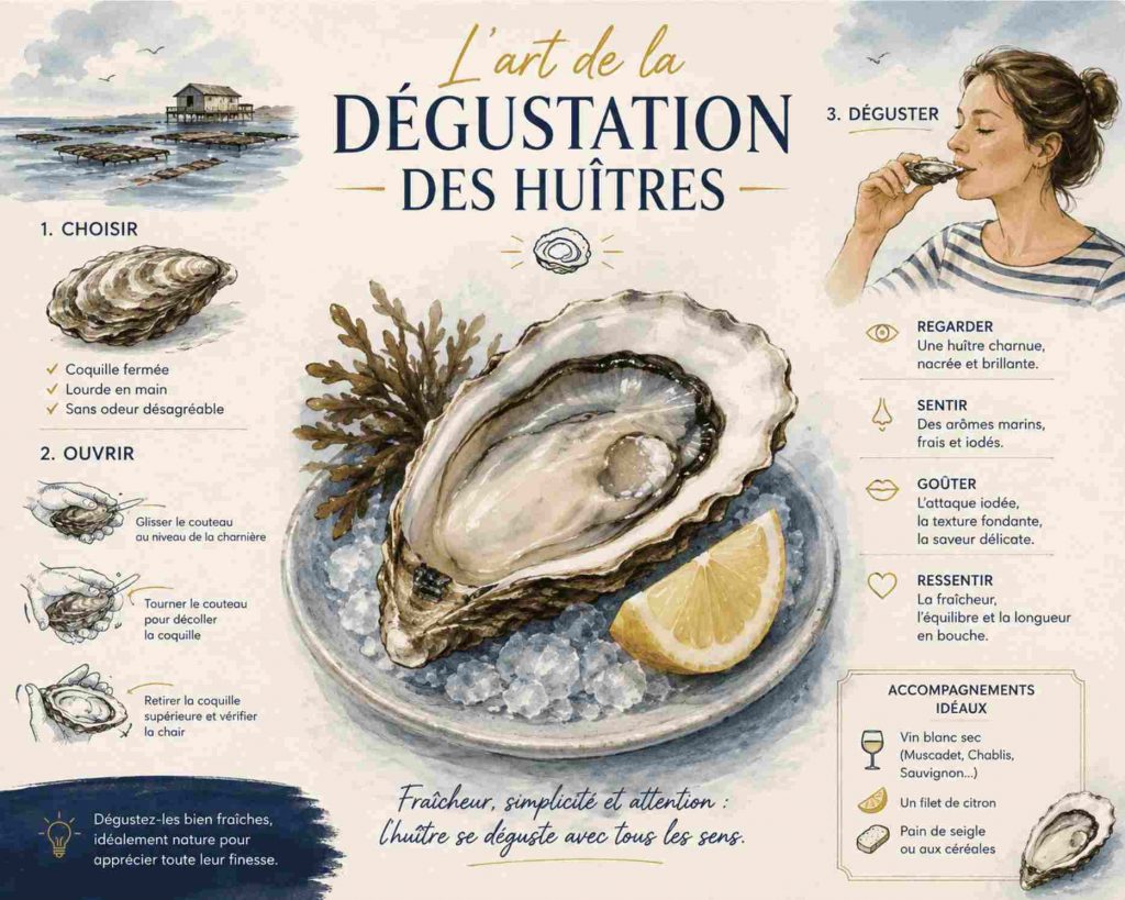 Savoir déguster des huitres