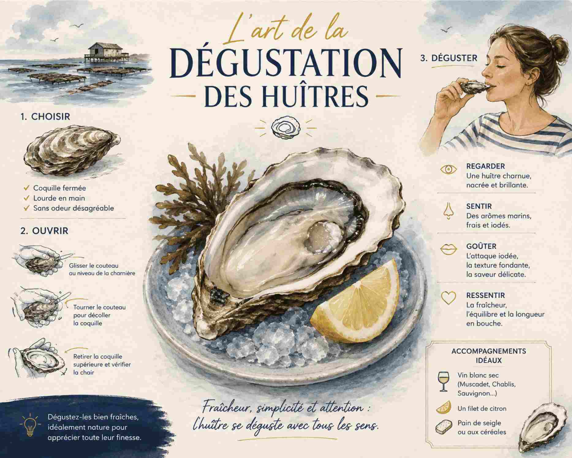 Savoir déguster des huitres