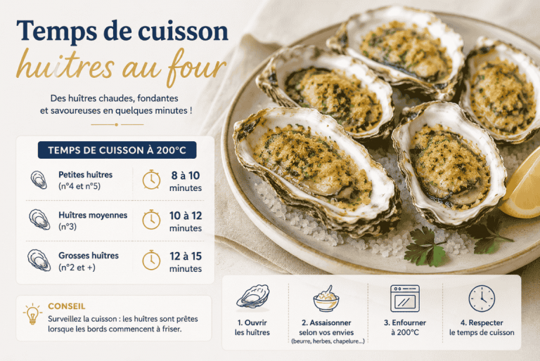 Temps de cuisson des huitres au four