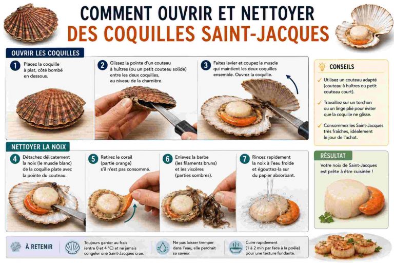 comment ouvrir une coquille saint jacques