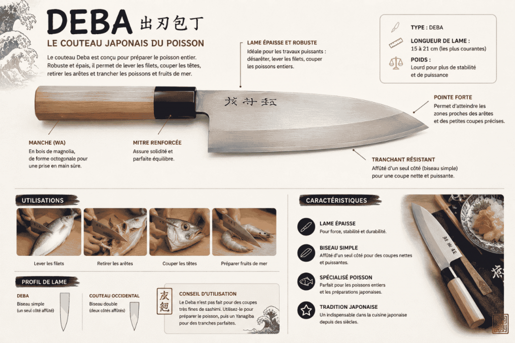 couteau japonais Deba