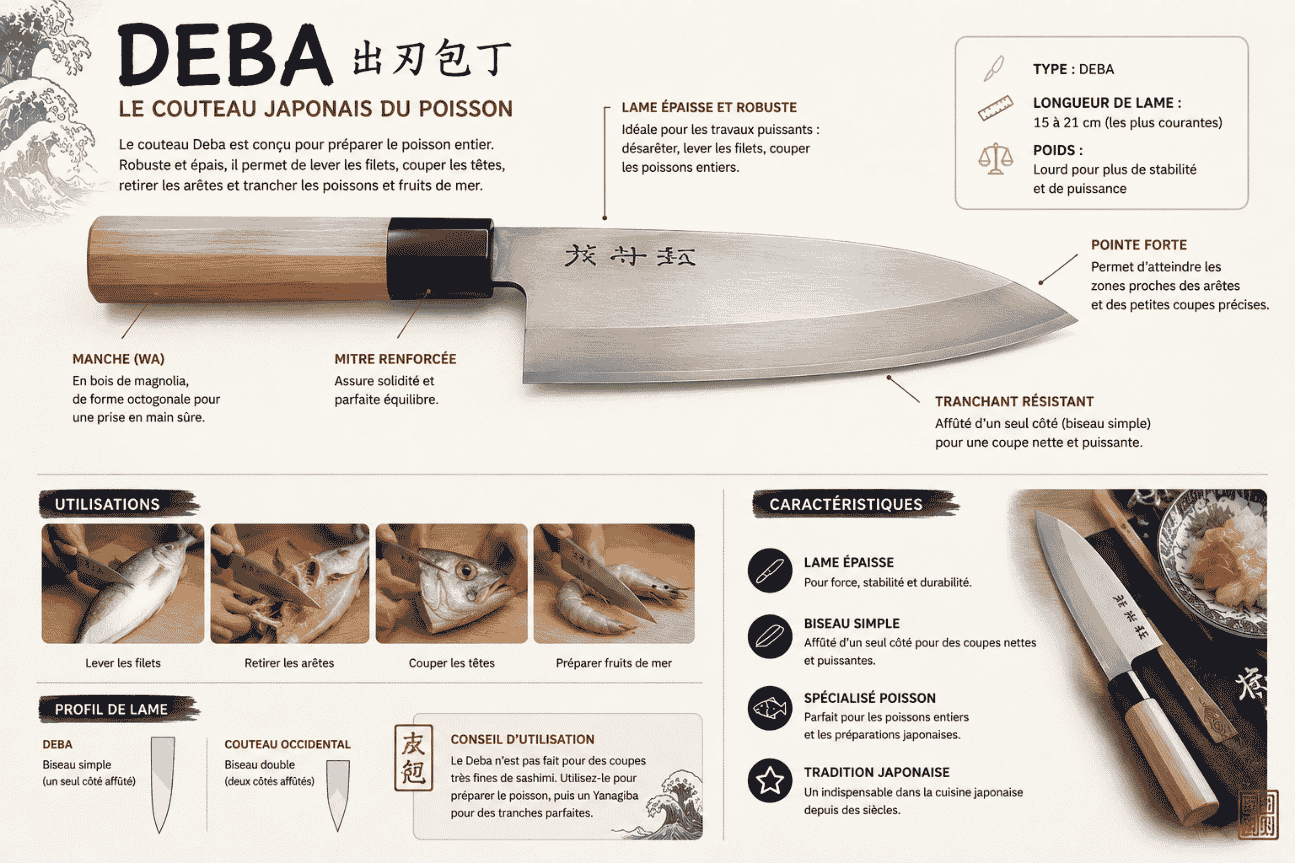 couteau japonais Deba