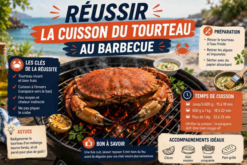 cuissin tourteau au barbecue