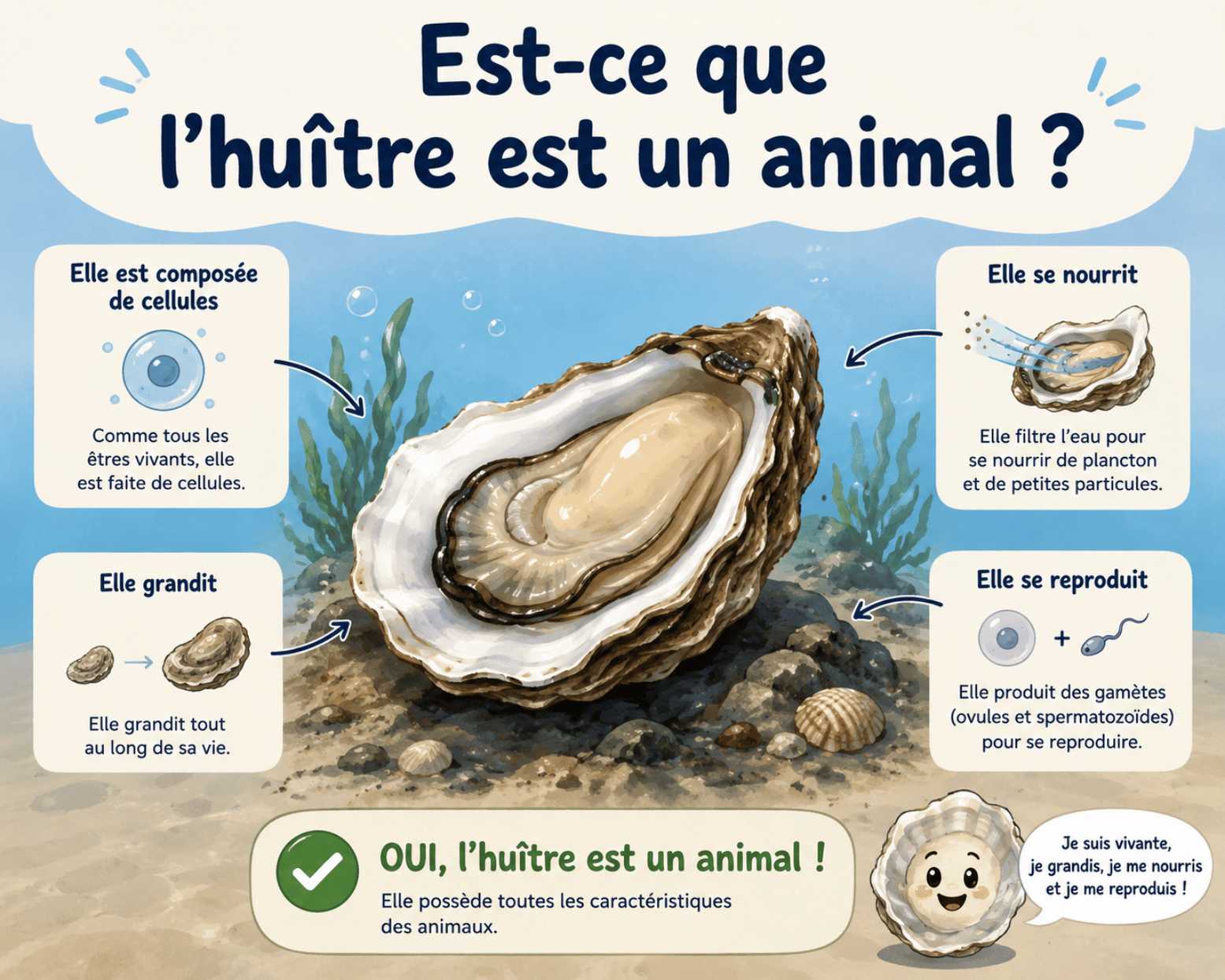 huitre est elle un animal