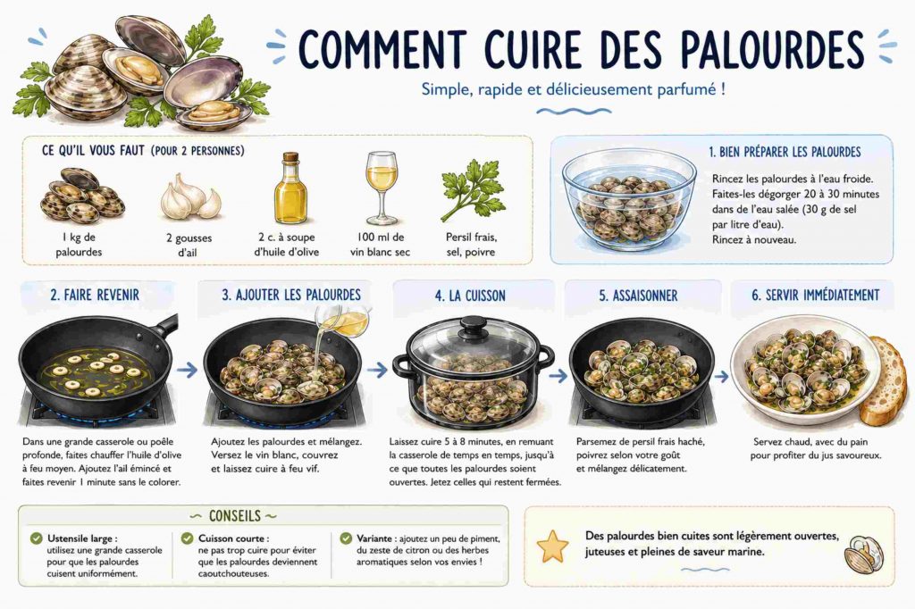 méthode de cuisson des palourdes