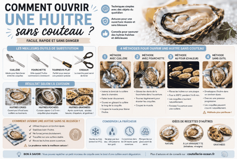 ouvrir une huitre sans couteau
