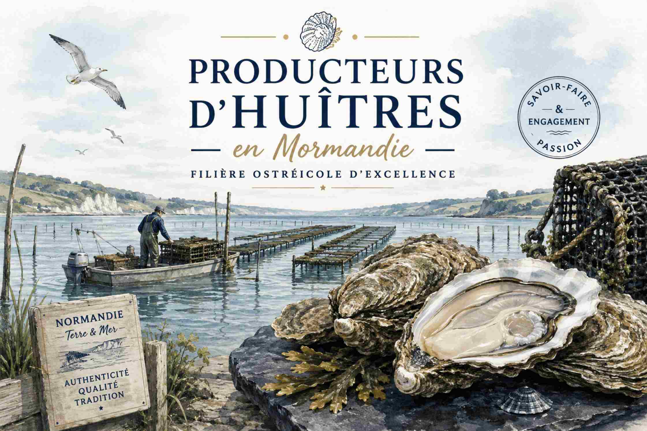 producteur d'huitres de Normandie