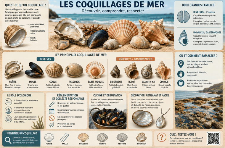 les coquillages de mer