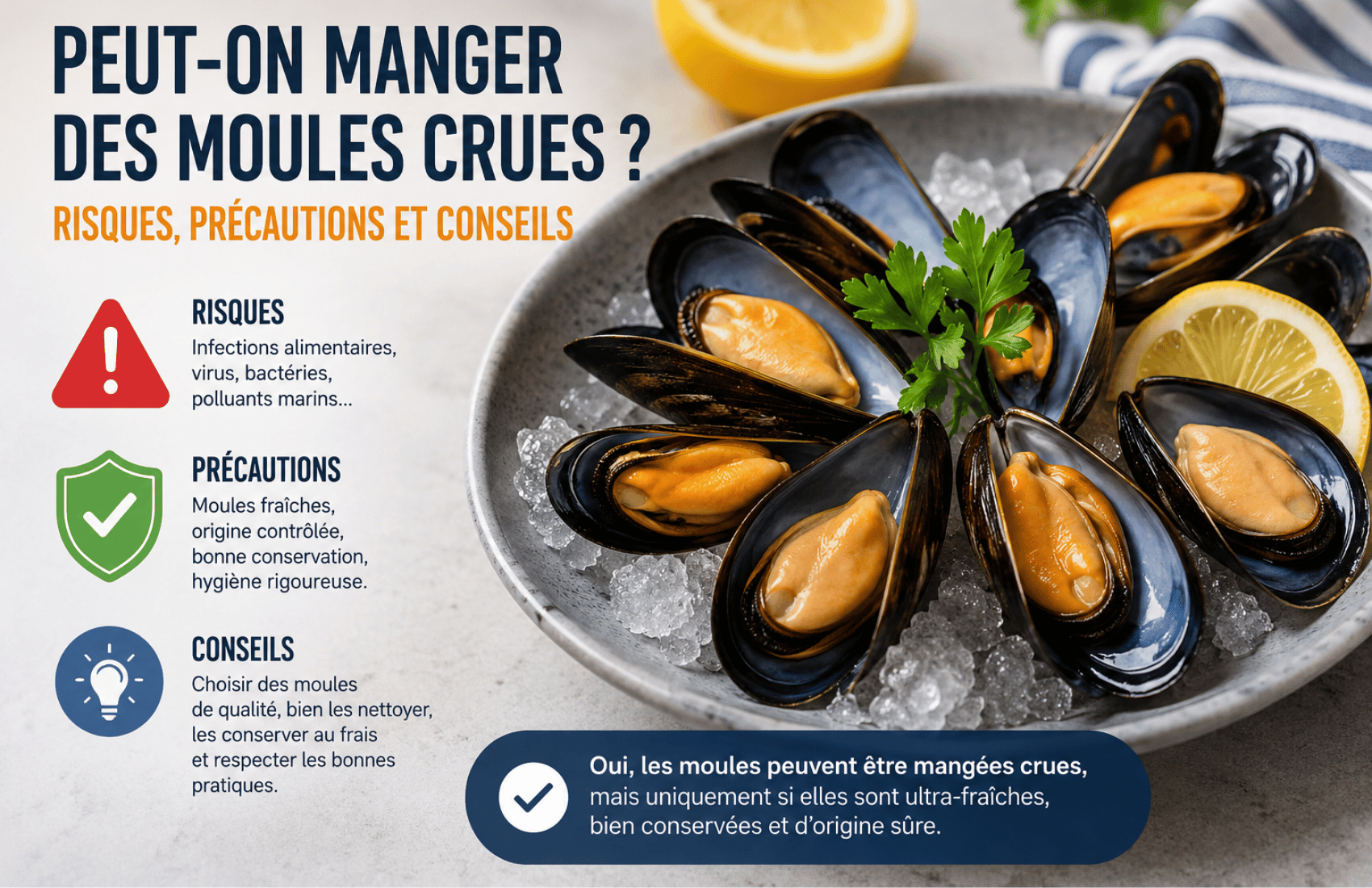 peut on manger des moules crues