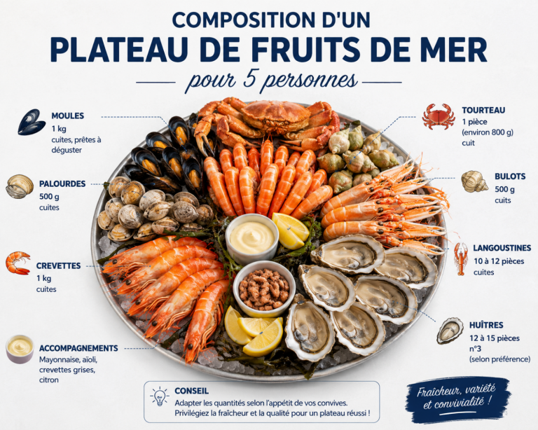 plateau de fruits de mer pour 5 personnes