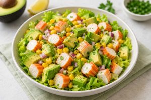 salade de surimi avocat et mais